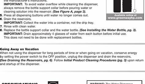 vitapur water dispenser manual