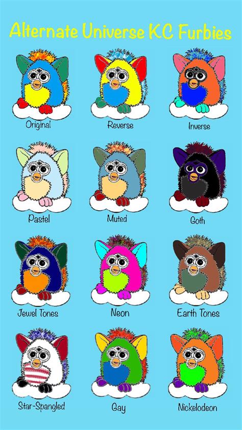 Used The Outline From A Furby Coloring Book To Design Some Variations