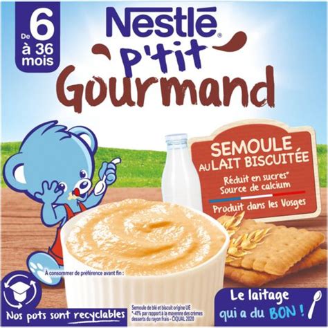 Desserts B B Mois Semoule Au Lait Nestle P Tit Gourmand Les