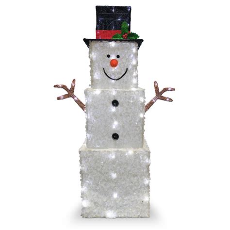 National Tree Company42 Snowman Decoration With Cool White Led Lights