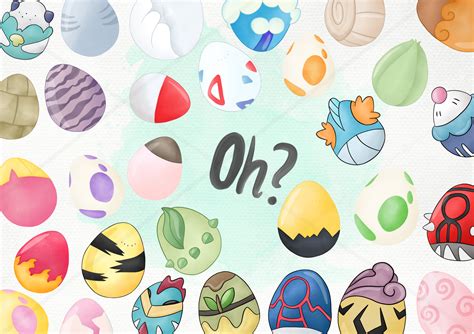 30 Clipart Easter Egg Watercolor Pokemon Go Inspired Instant Etsy
