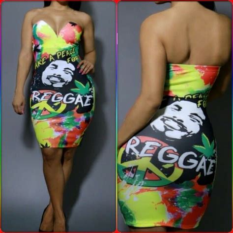 Image Of Plus Size Colorful Bob Marley Dress Bob Marley Dress Dresses Jamaican Dress
