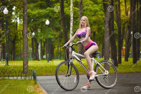 Girl Riding Her Bike On A Sunny Day Stock Image Image Of Cycling