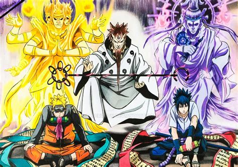 Sage Of Six Paths Naruto And Rinnegan Sasuke By