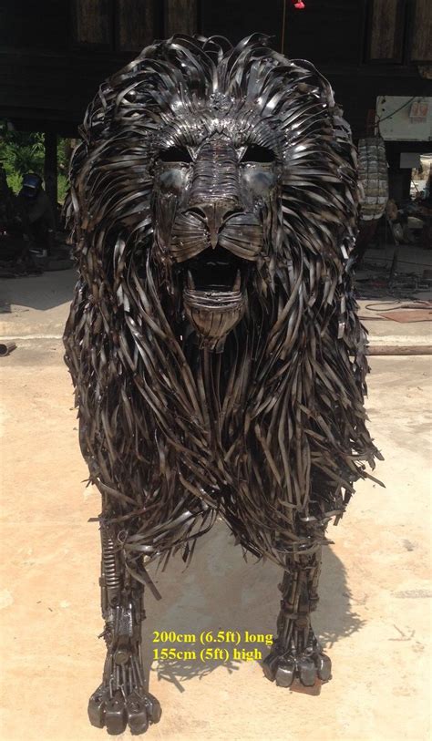 Lion Sculpture Life Size Scrap Metal Art And Then There Is Art