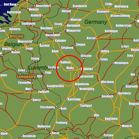 Mainz Rail Maps And Stations From European Rail Guide