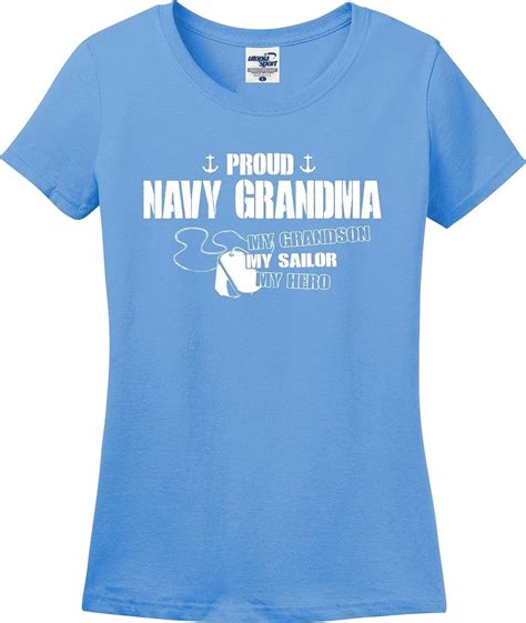 Proud Navy Grandma My Grandson Sailor Hero T Shirt S 3x Minaze