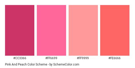 Pink And Peach Color Scheme Pink Peach Color Schemes Color Schemes