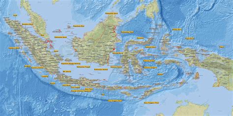 Peta Indonesia Lengkap Dengan Nama Kota Juragan Poster