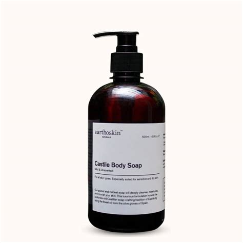 Buy Earthoskin Naturals Castile Body Soap Mild And Unscented 500ml