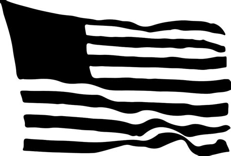 Black And White American Flag Silhouette Digital Art By Sky Cloud Pics