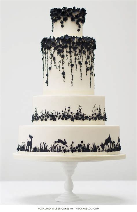 Bake the cake for 40 to 45 minutes, or until a cake tester inserted into the center comes out clean, or perhaps with a few moist crumbs. 49 Amazing Black and White Wedding Cakes | Deer Pearl Flowers