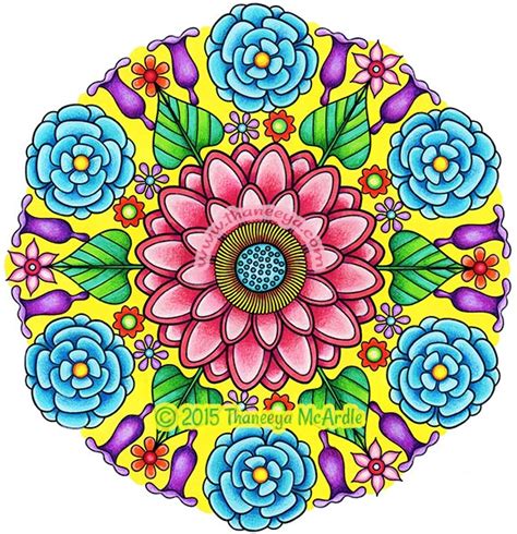 Flower Mandalas Coloring Book By Thaneeya Mcardle —