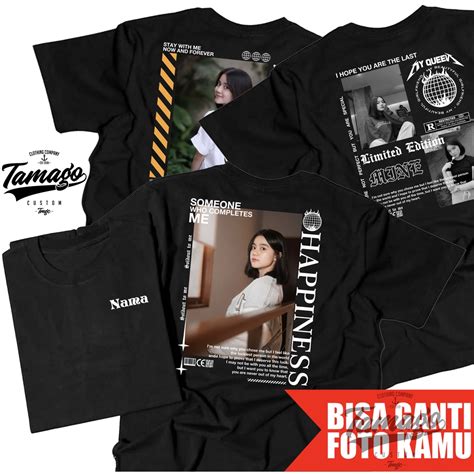 Jual Satu Hari Jadi Custom Kaos Desain Aesthetic Kaos Foto Bucin Viral Kaos Sablon Foto