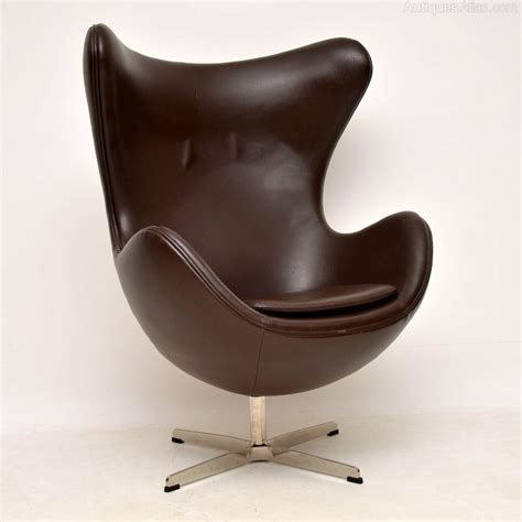 Antiques Atlas Arne Jacobsen Leather Swivel Egg Chair