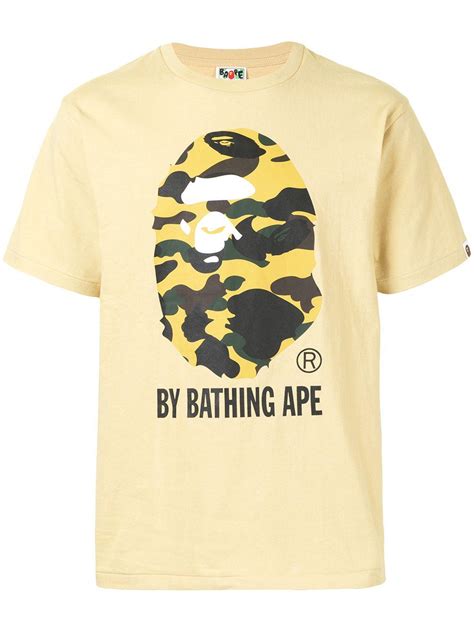A Bathing Ape 1st Camo Logo Print Cotton T Shirt For Men Lyst