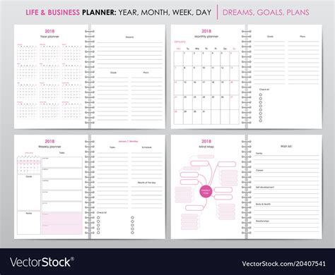 2018 Monthly Planner Weekly Somewopoi