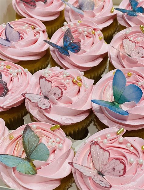 Pink Butterfly Cupcakes Sugar Whipped Cakes Website