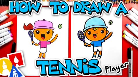 How To Draw A Tennis Player Art For Kids Hub