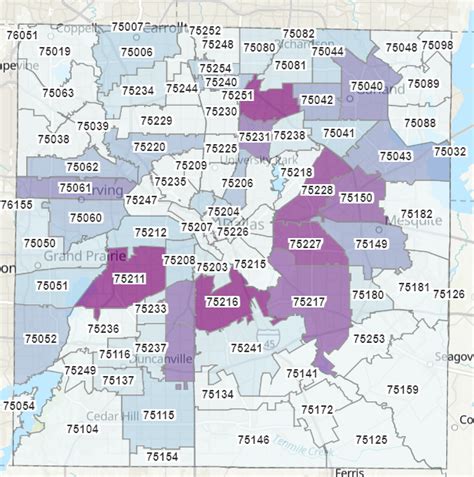 Dallas Zip Code Map 2020 Zone Map