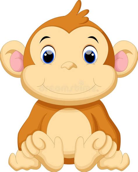 Cute Baby Monkey Cartoon Royalty Free Illustration Cute Baby Monkey