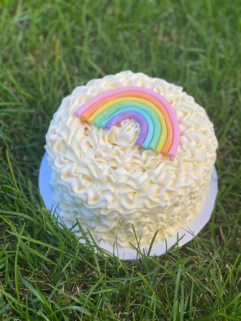 Ruffles And Rainbow Smash Cake Rainbow Smash Cakes Girly Cakes Bake Sale