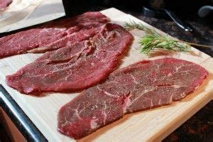 The grain into thin slices. Thinly sliced Sirloin Steaks in Rosemary Garlic Pan Sauce ...