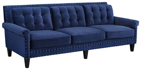 Jonathan Navy Velvet Sofa From Tov Tov S77 Coleman Furniture