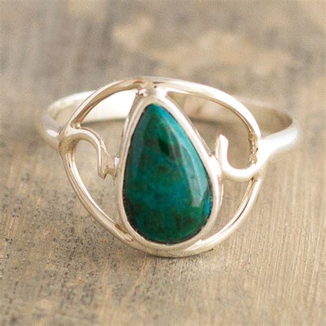 Sterling Silver And Chrysocolla Ring Universal Truth Novica