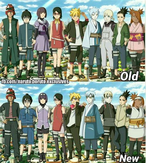 The New Outfits Of The New Generation ️ Academy Vs Genin ️ ️ ️ Naruto