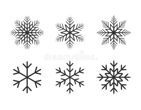Snowflake Vector Icon Ice And Snow Crystal Flake Symbol Forecast And