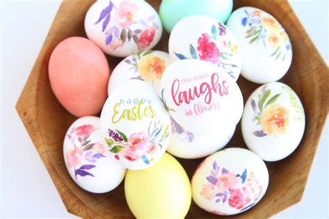 Beautiful Floral Easter Eggs Using Tattoo Paper Its Always Autumn