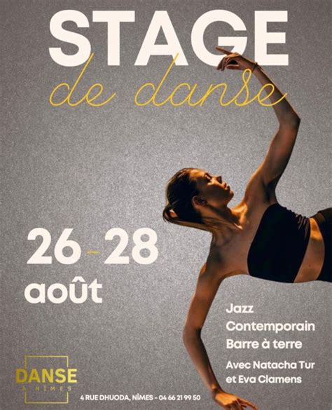 Stage De Danse 2022 Contemporain Et Barre à Terre Danse à Nîmes Danse à Nîmes