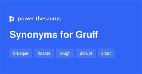 Gruff Synonyms 1 115 Words And Phrases For Gruff