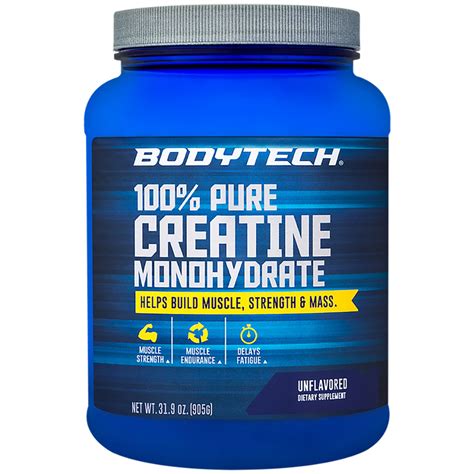 Bodytech 100 Pure Creatine Monohydrate Unflavored Powder 319oz 181