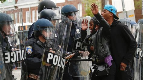Baltimore Protests Turn Violent Police Injured Cnn
