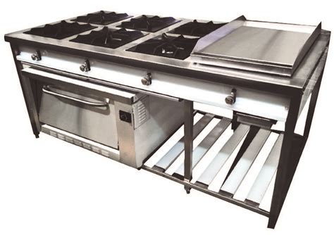 Fabricamos cocinas industriales en acero inoxidable. Cocina isla a gas frionox con horno y plancha - CI6-PH ...
