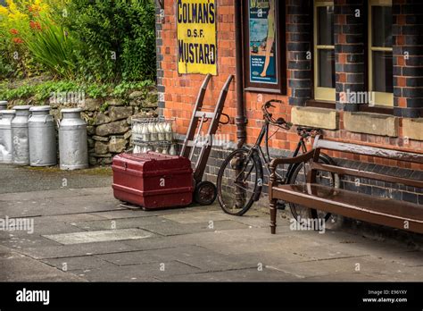 An Old Vintage Railway Station Platform For Railway Enthusiasts At