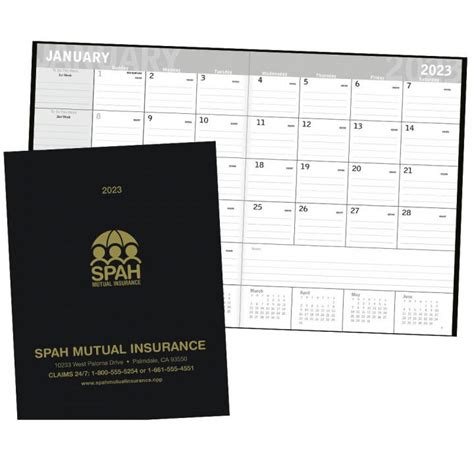 Large Monthly Planner With Imprint 85x11 Inch Custom Planners