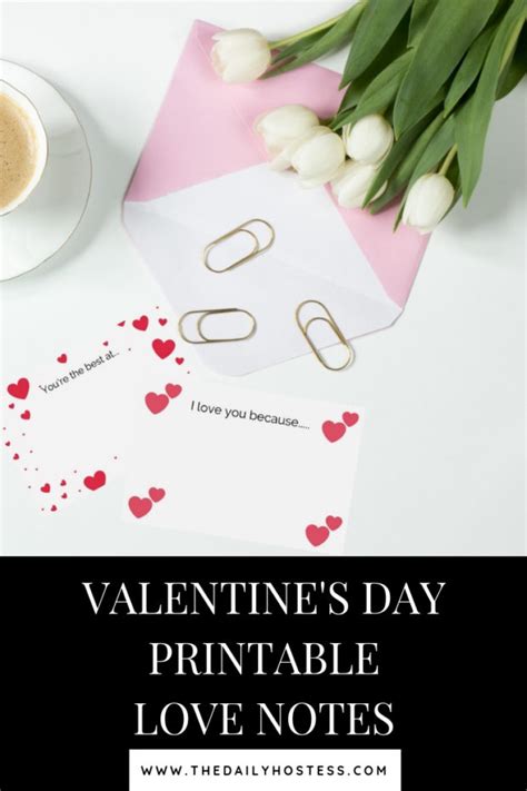 Printable Valentines Day Daily Love Notes The Daily Hostess