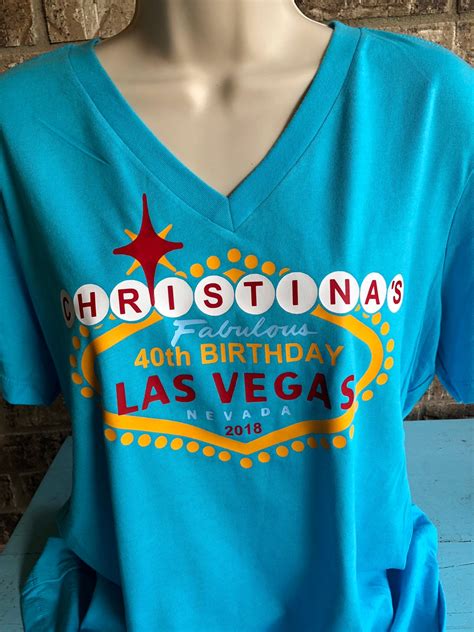 Las Vegas Shirt V Neck Las Vegas Birthday Shirt Vegas Etsy