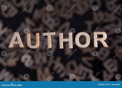 Author Text In Wooden Letters Stock Image Image Of Sign Knowledge
