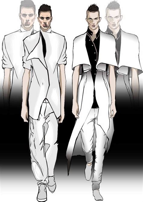 Illustration Fashion Design Sketches Men Yun Fahner