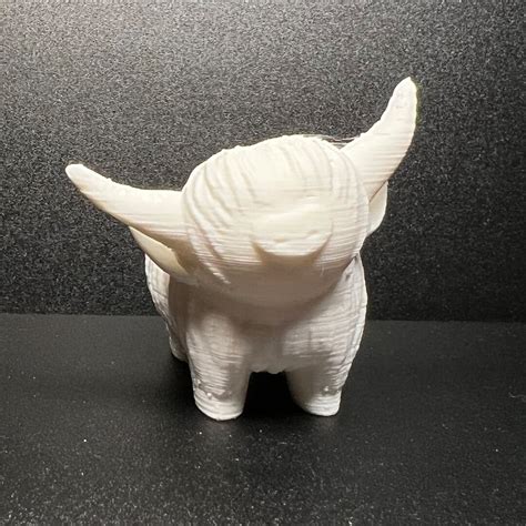 3d Printed Unpainted Highland Cow Etsy
