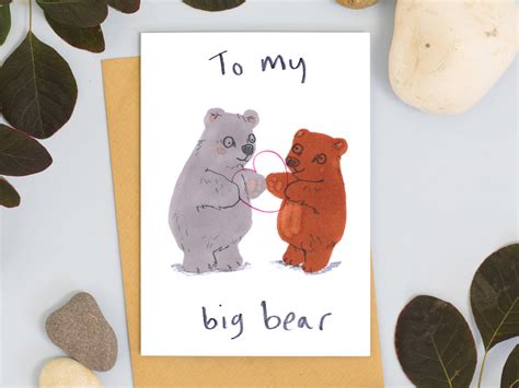 To My Big Bear Valentines Card Jo Clark Design