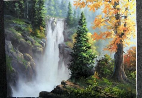 Paint With Kevin Hill Rushing Waterfall Kevin Hill Paintings