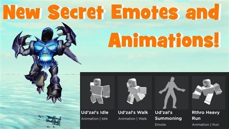 New Secret Emote And Animations In Roblox Youtube