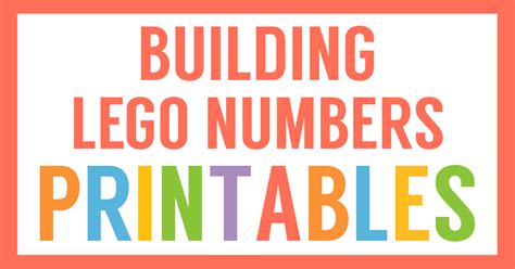Build With Lego Numbers Printables Homeschool Share