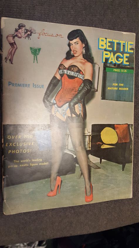 Betty Page Vintage Magazine Focus On Premiere Issue Etsy