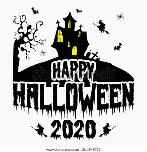 Happy Halloween 2020 Typography T Shirt Stock Vector Royalty Free